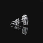 Emerald Cut Diamond Bezel Stud Earrings