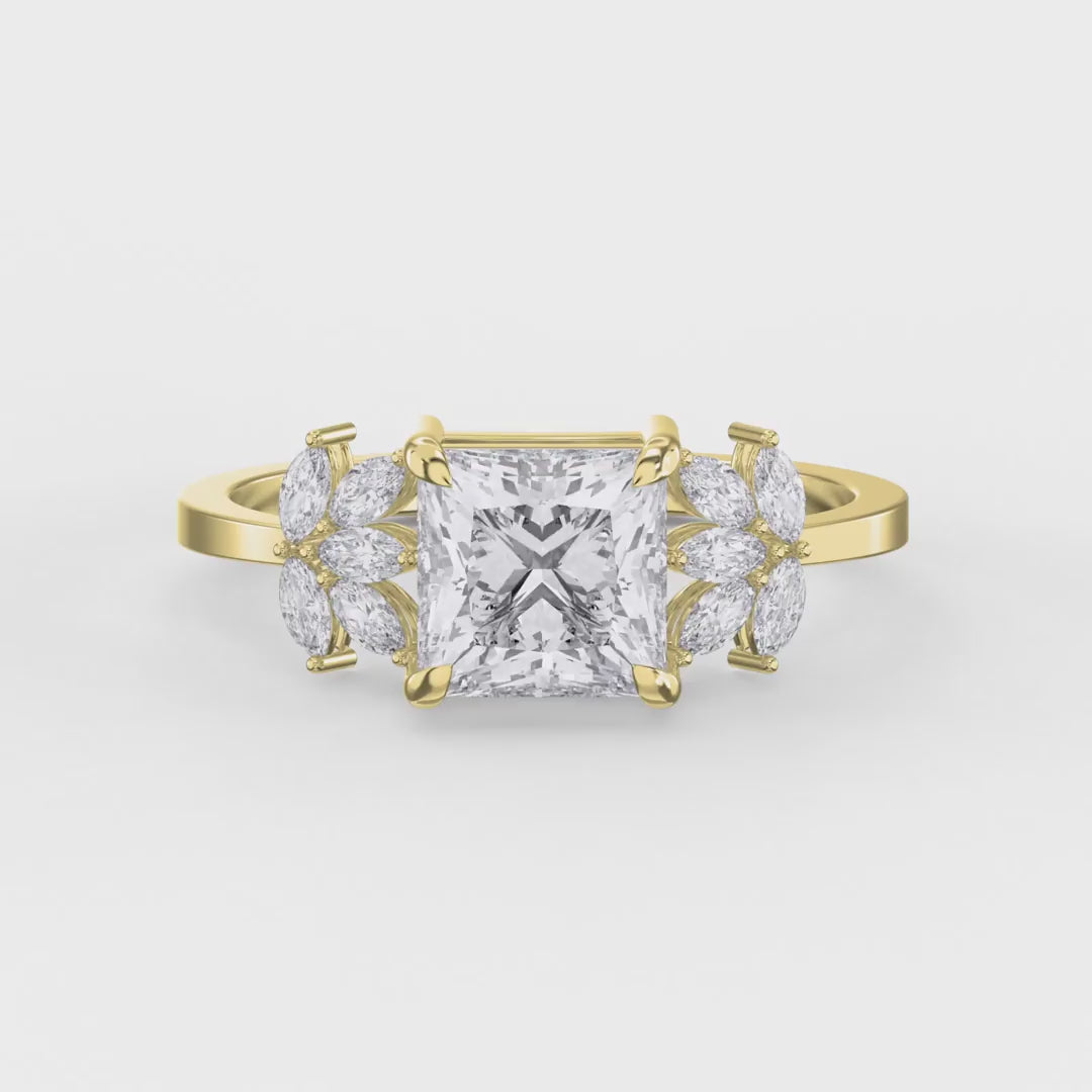 Bloom crest Princess Ring