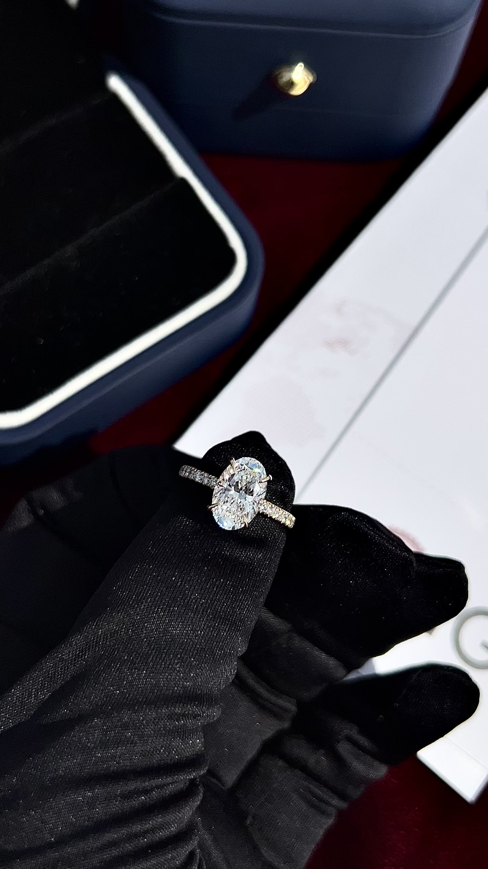 Oval Cut Lab Grown Diamond Engagement Ring