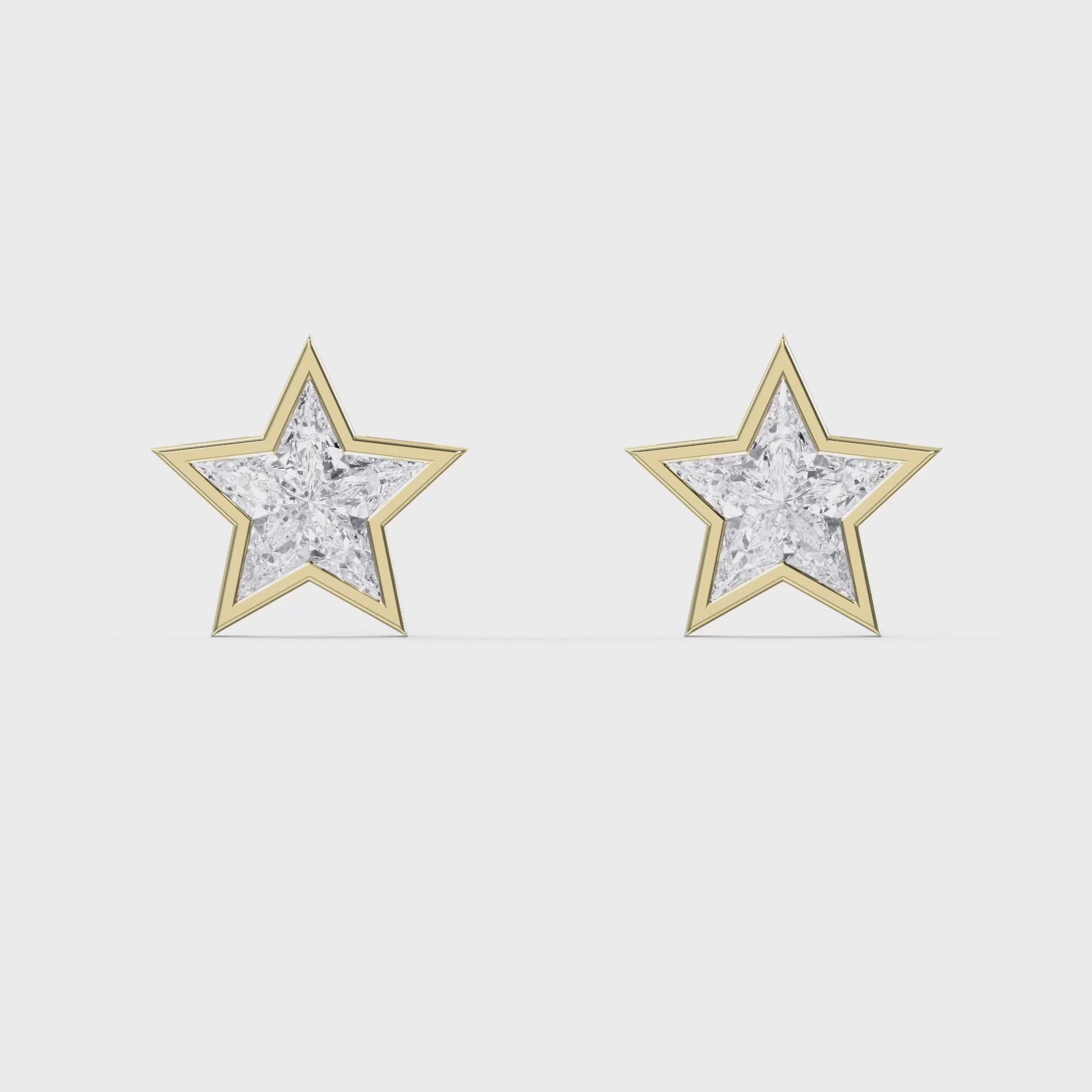Star design Kitestar Diamond Earring Stud