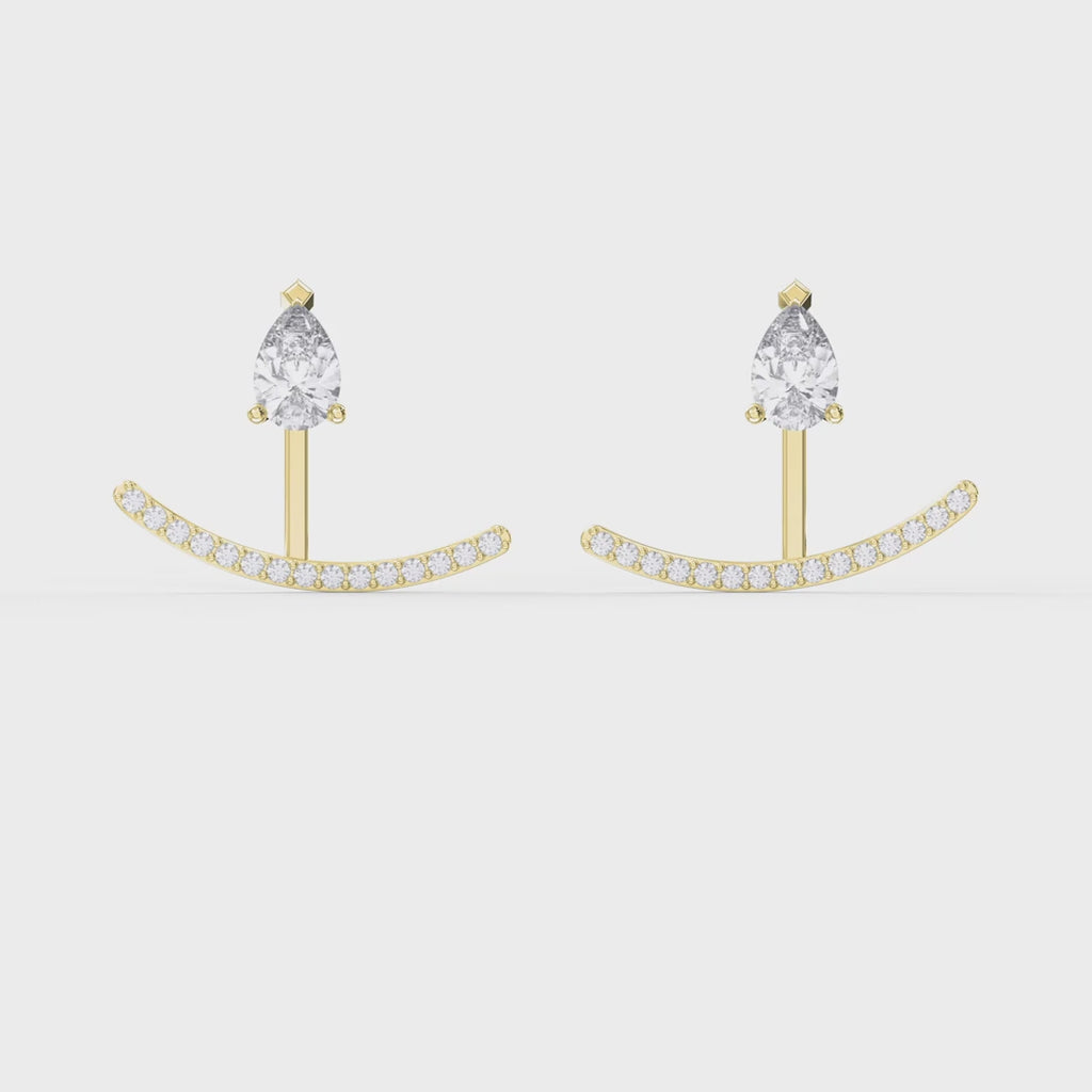 Diamond Curve Bar Fashion Earring