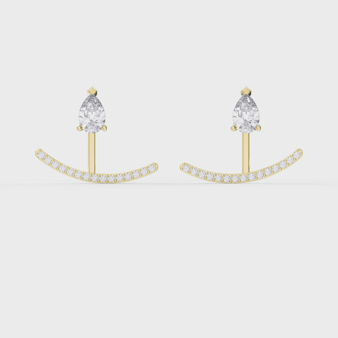 Diamond Curve Bar Fashion Earring