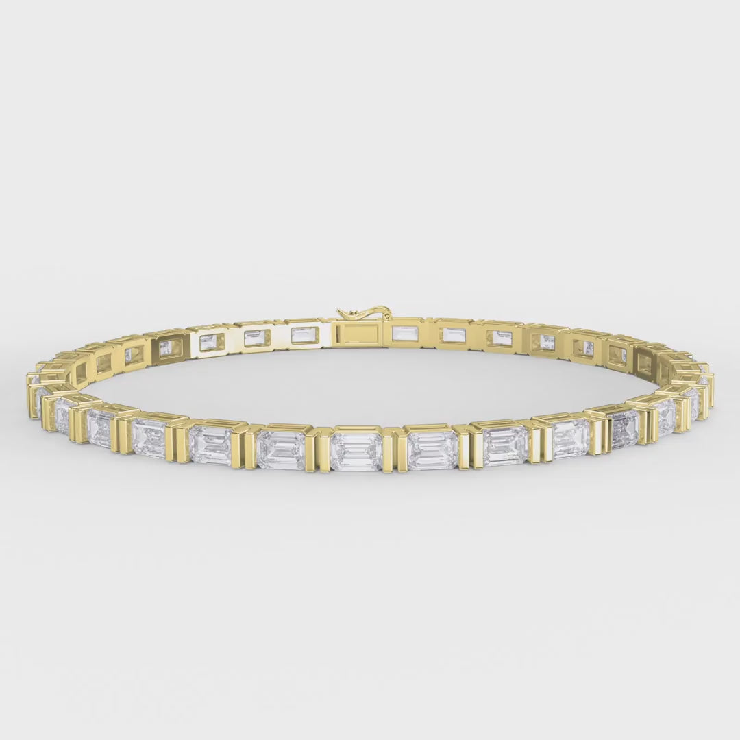 Emerald Cut Diamond Fashion Bracelet