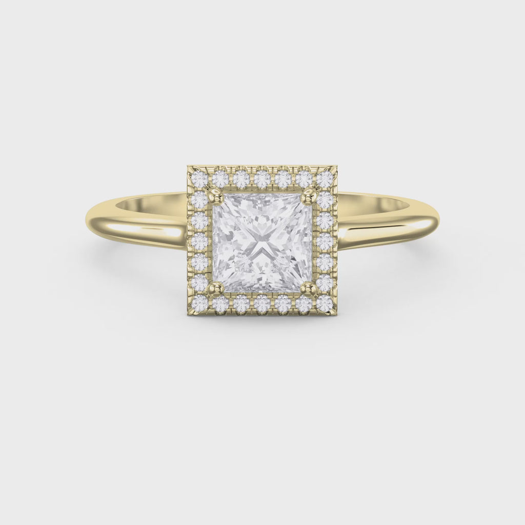 Crown line Princess Ring