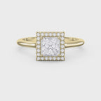 Crown line Princess Ring