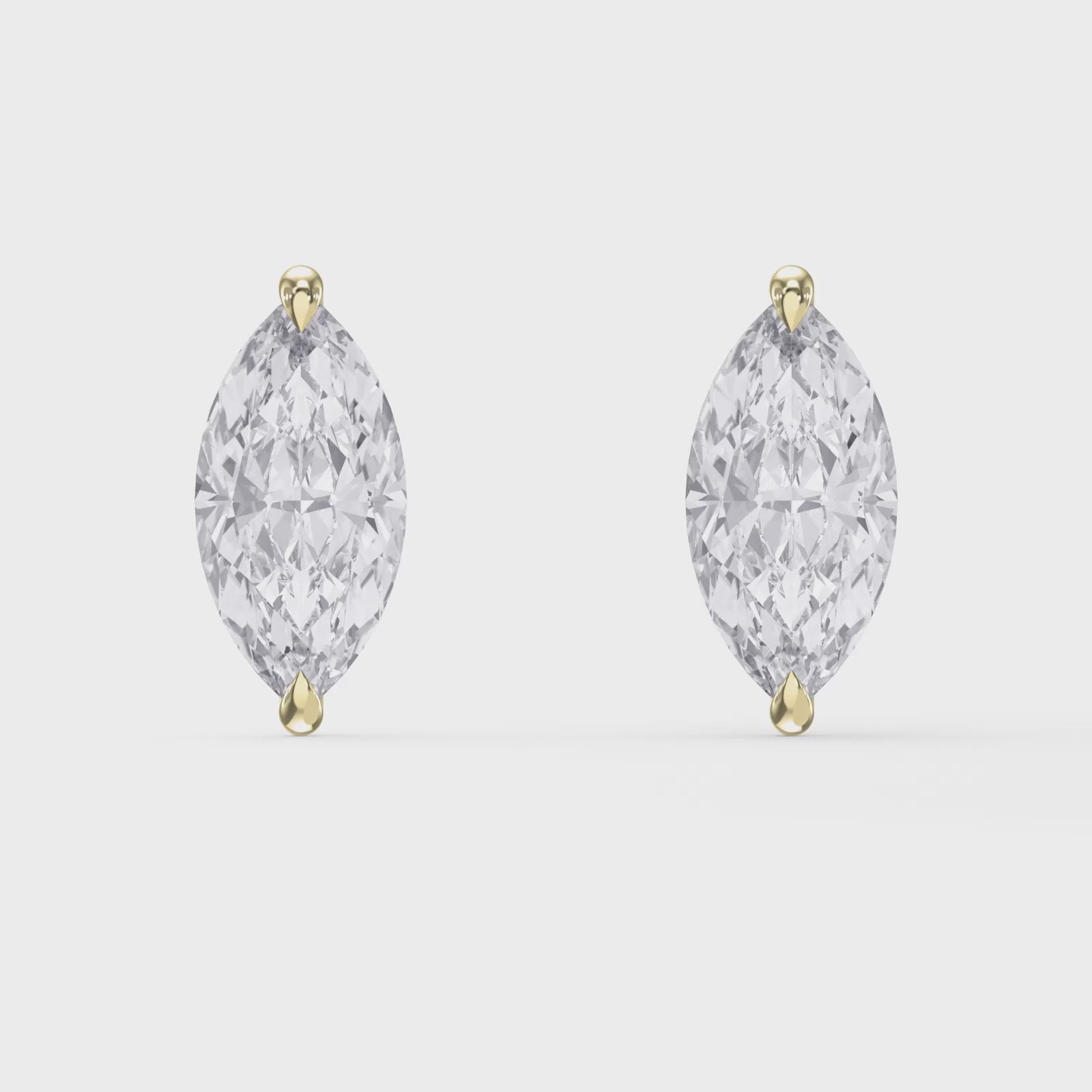 Luxury Marquise Cut Diamond Stud Earrings