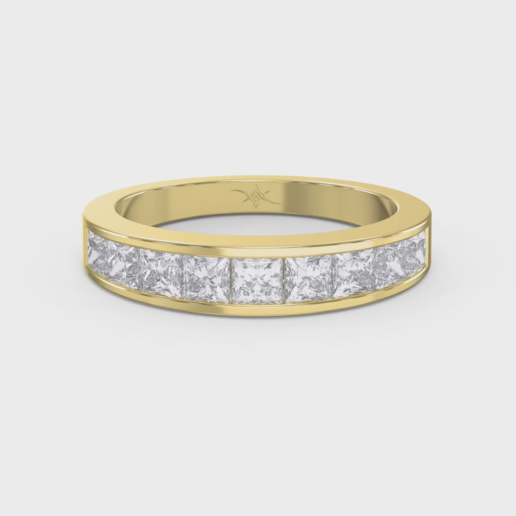 Princess Cut Channel Set Diamond Band