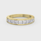 Princess Cut Channel Set Diamond Band