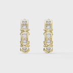 Crisscross Detailing Diamond Hoops Fine Jewelry