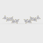 Heart Diamond Cluster Design Fashion Earrings
