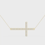 Side Way Cross Fashion Necklace