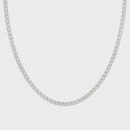 Experience timeless sparkle Round Diamond Tennis Necklace
