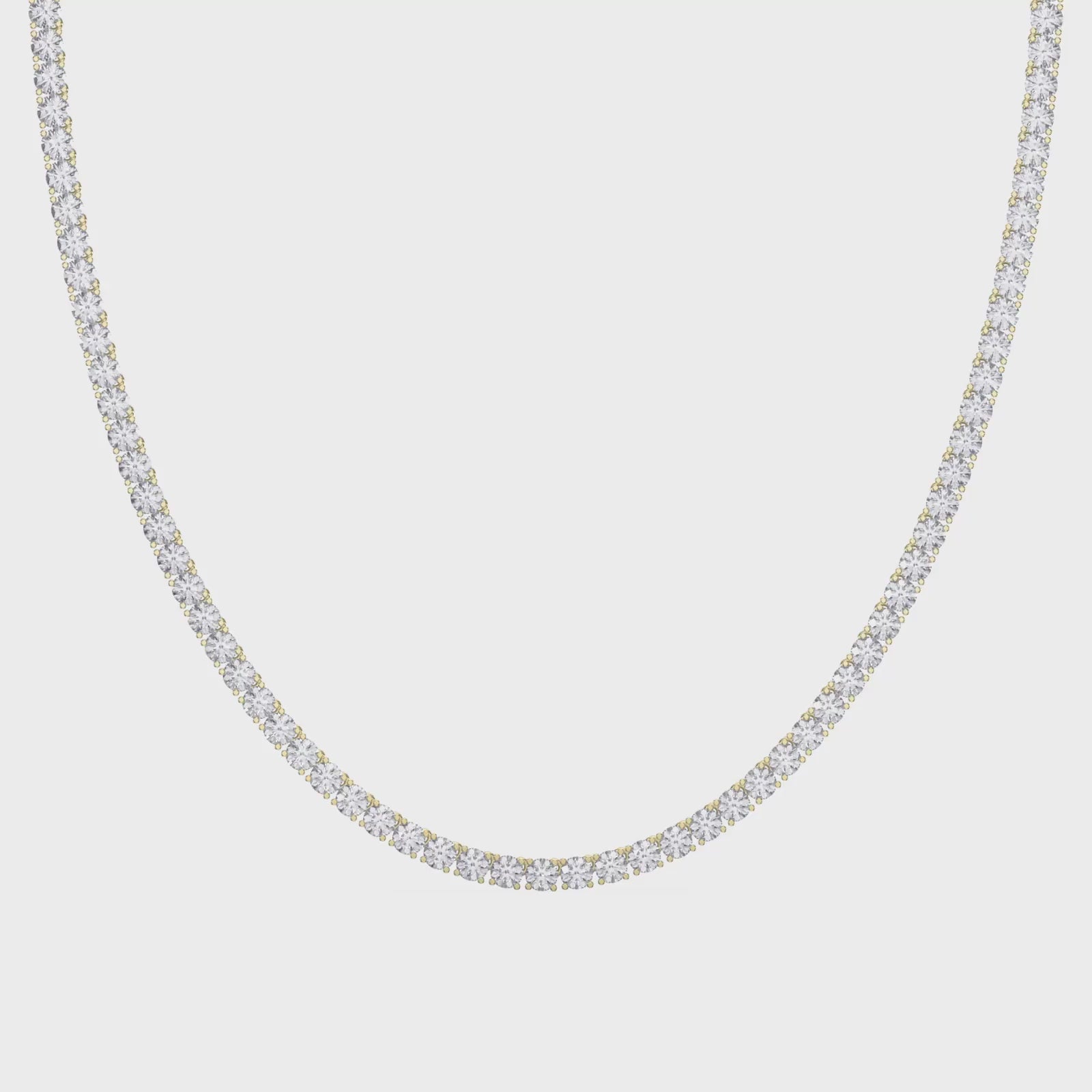 Experience timeless sparkle Round Diamond Tennis Necklace
