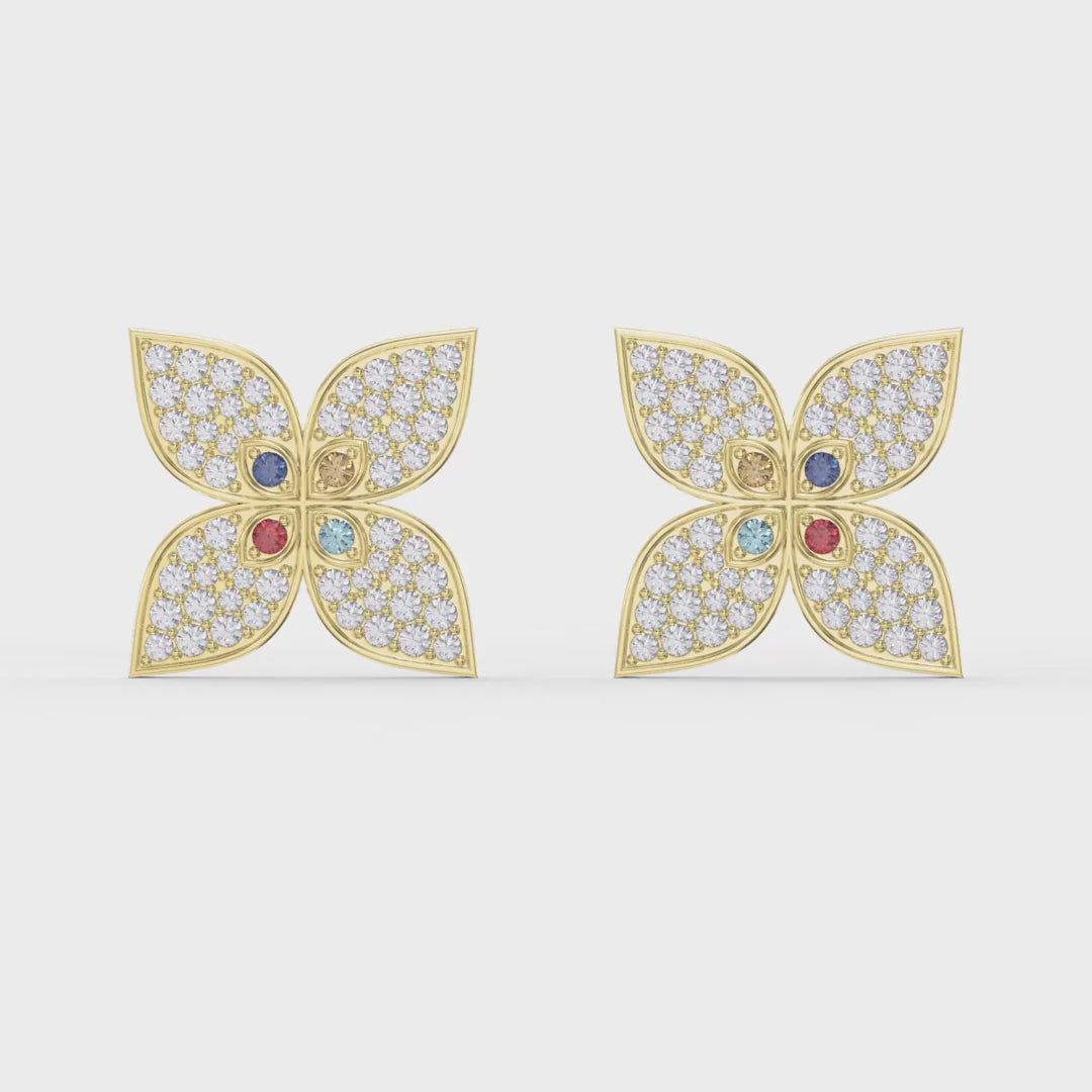 Chromatic Clover Fashion Earrings
