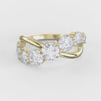 Round Brilliant Cut 9-Stone Diamond Ring