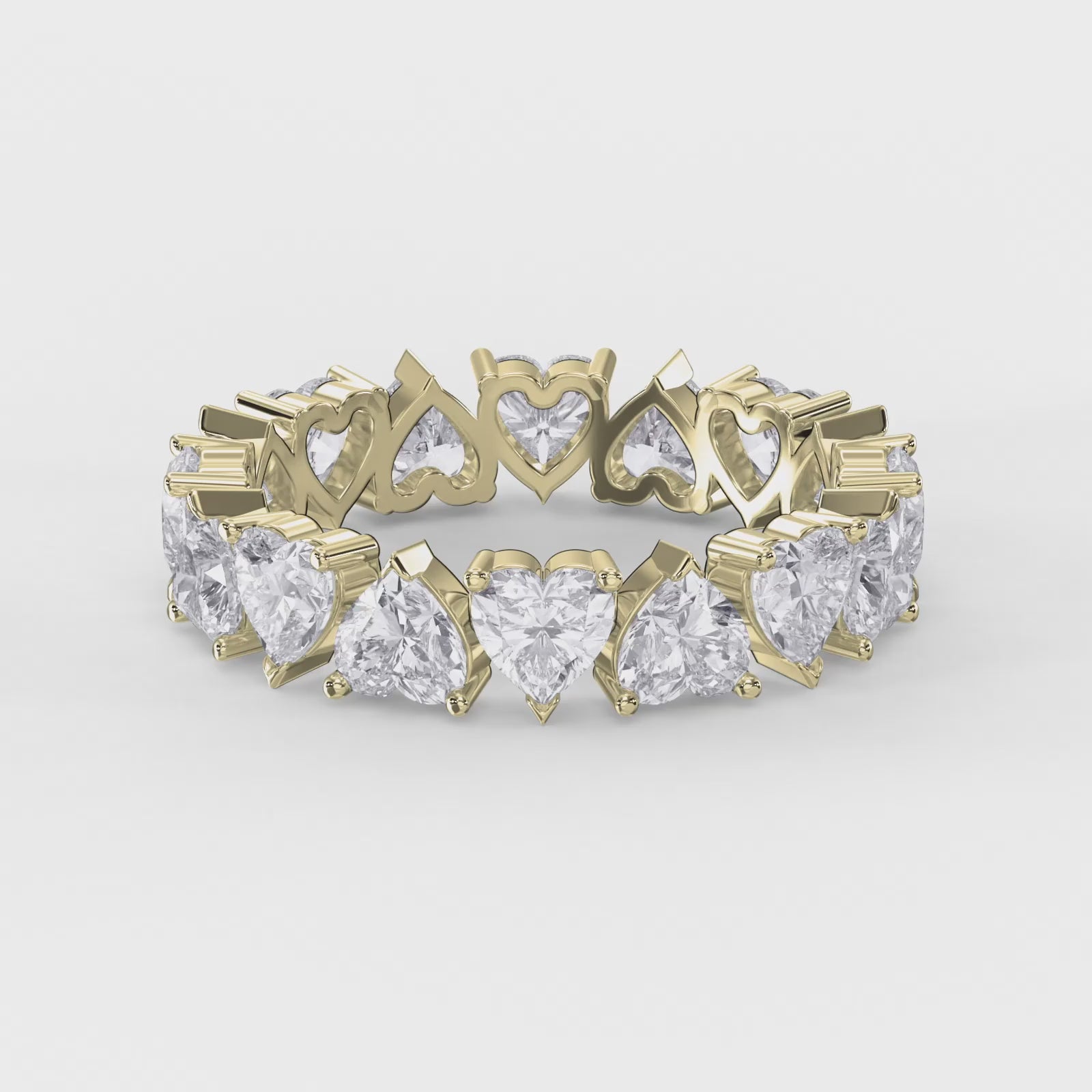 Luxury Heart Shape Diamond Eternity Ring