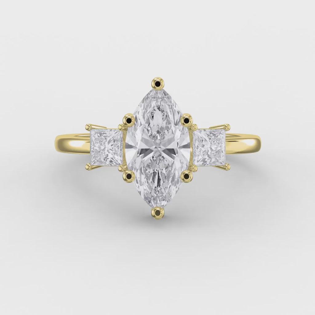 The Prism Three-Stone Marquise