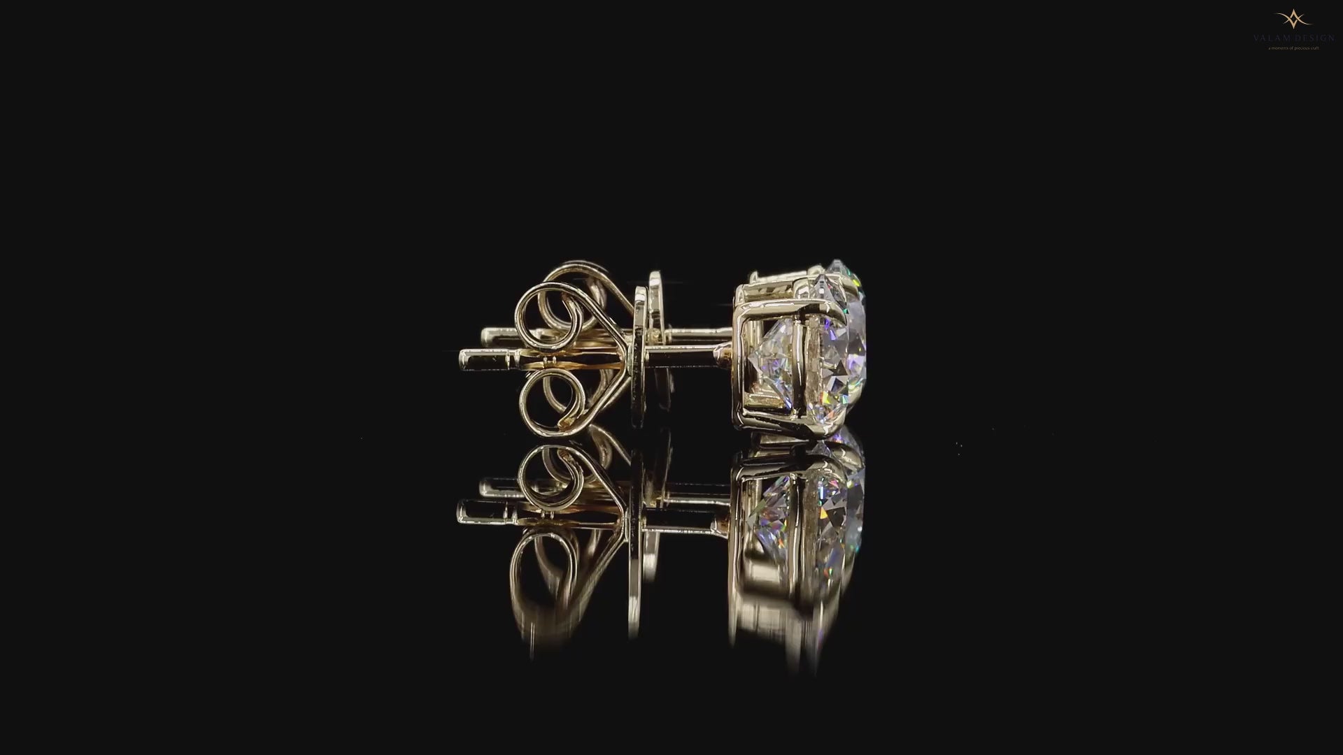 Round Diamond Stud Earring
