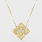 Round Diamond Celeste Floral Diamond Fashion Necklace