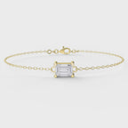 Emerald Diamond Luminous Link Chain Bracelet