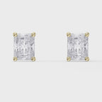 Radiant Cut Diamond Stud Earrings