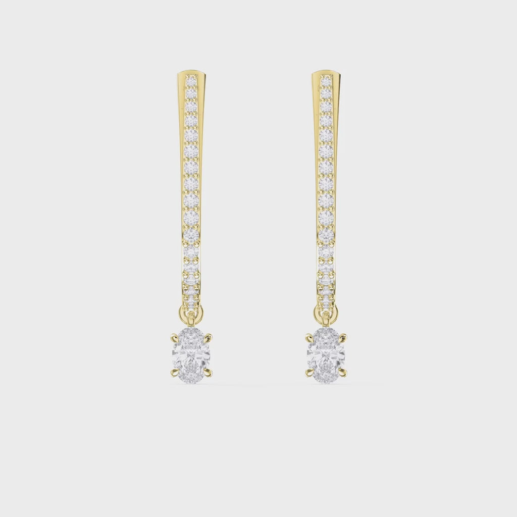 Hoops Diamond Pavé Solitaire Fine Jewelry