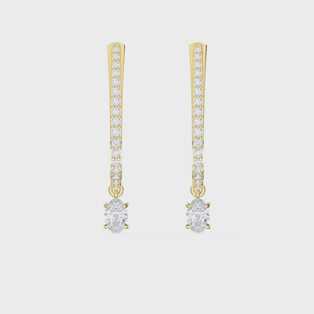 Hoops Diamond Pavé Solitaire Fine Jewelry
