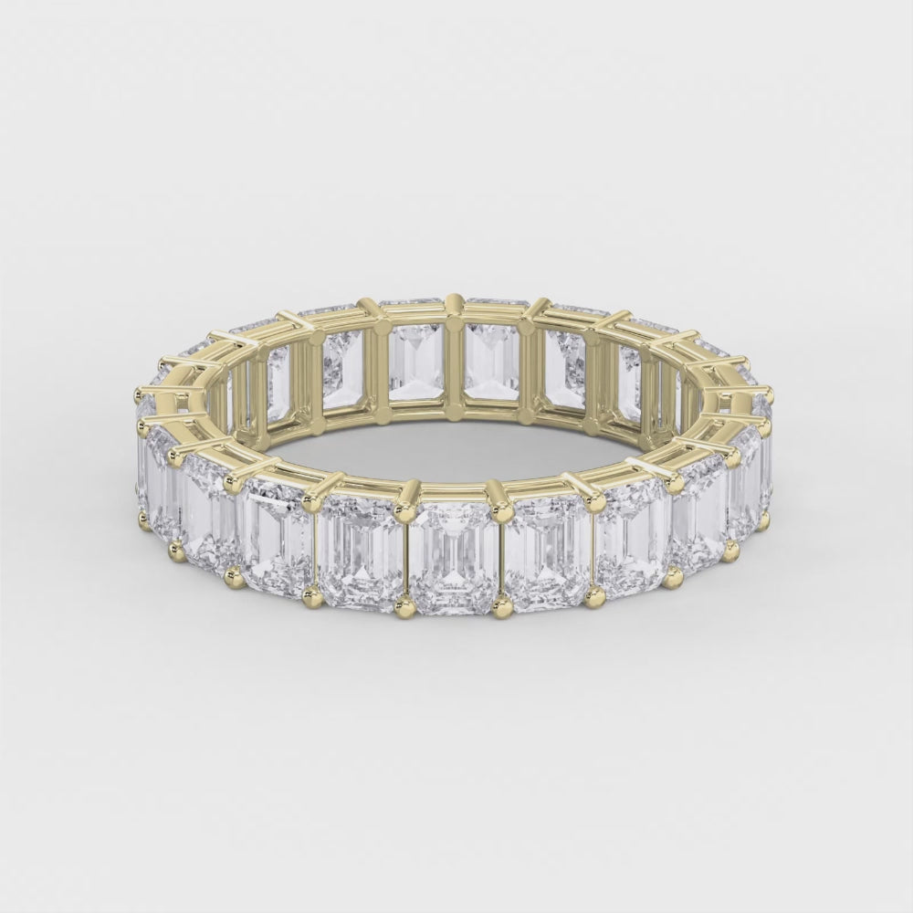 Timeless Emerald Shape Diamond Eternity Ring