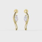 Marquise Diamond Curvy Embrace Fashion Earrings