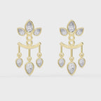 Pear Diamond Regal Teardrop Chandelier Fashion Earrings