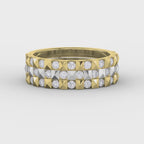 Stellar Edge Two-Tone Diamond Band Round Brilliant Cut Diamond ( 0.75 - 1.00 ct. )