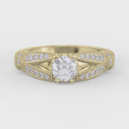 Round Diamond Valencia Design Vintage Ring