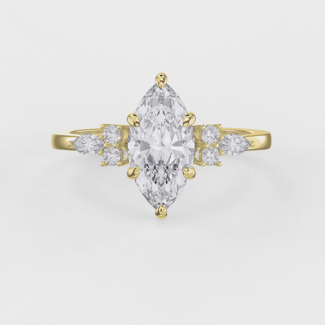 Noble Arc Marquise Ring