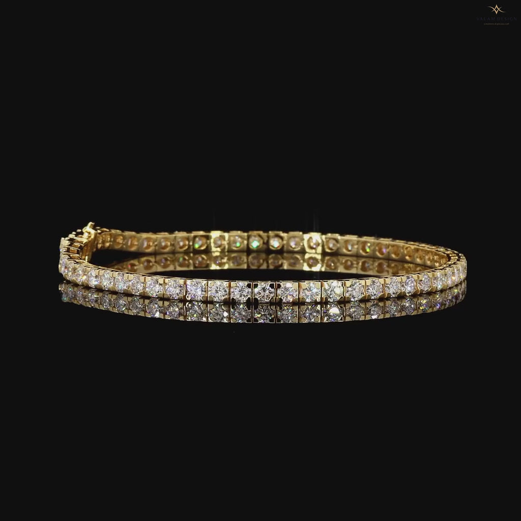 Round Shape Diamond Tennis Bracelet