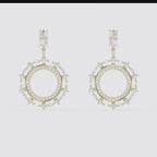 Luxury Diamond Circle Chandelier Fashion Earrings