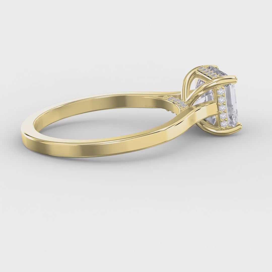 Axis Veil Asscher Cut Ring