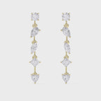 Multi Shape Diamond Drop Earring