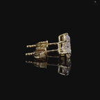 3-Prong Heart Cut Diamond Stud Earrings