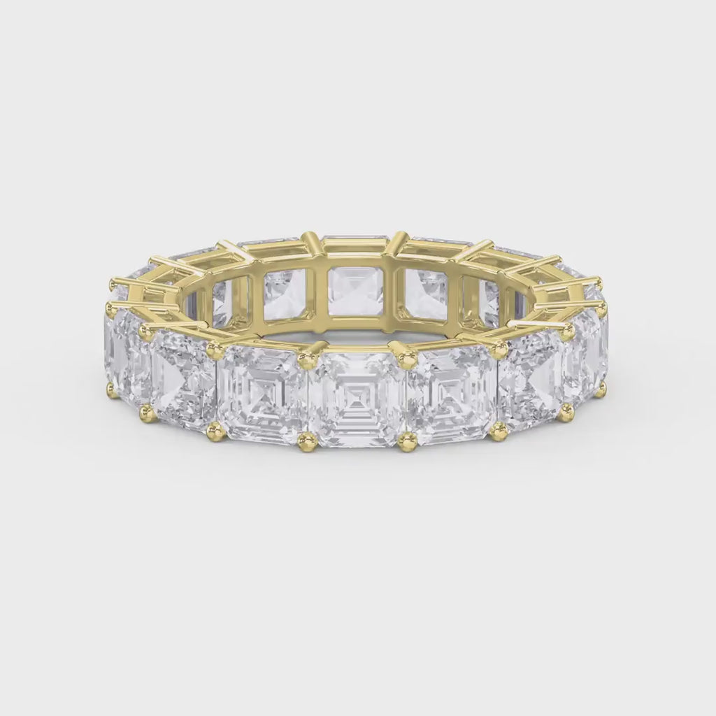 Ascher Cut Diamond Full Circle Ring