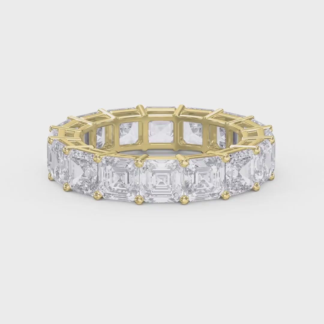 Ascher Cut Diamond Full Circle Ring