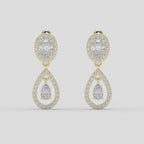 Elegant Multi Diamond Drop & Dangle Earring