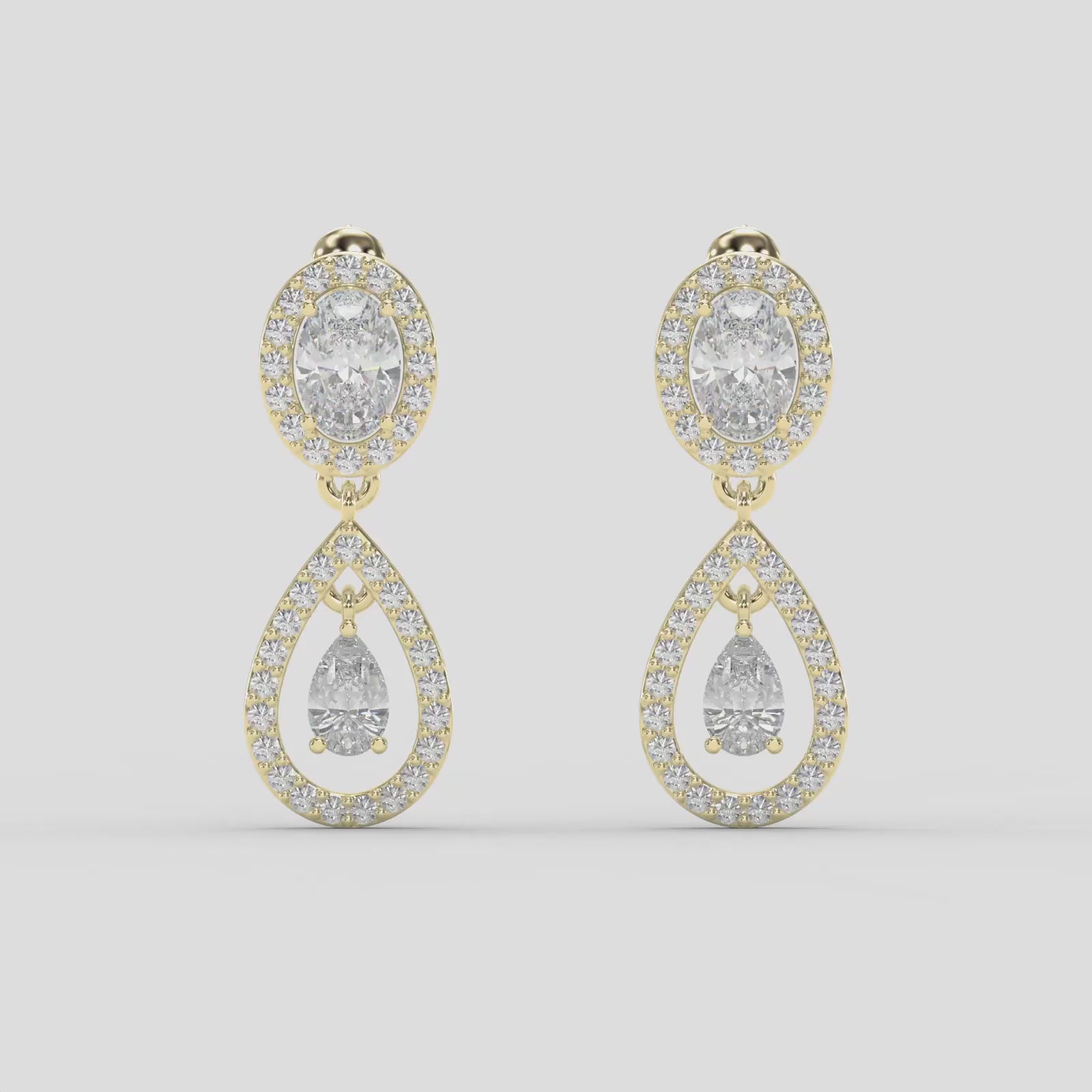 Elegant Multi Diamond Drop & Dangle Earring