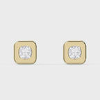 Bezel Set Round Diamond Stud Earrings