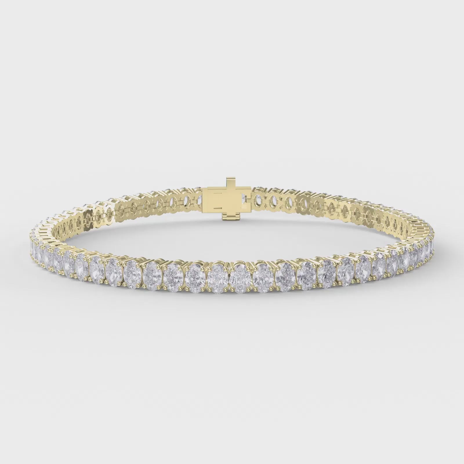 Oval Shape Diamond Tennis Bracelet