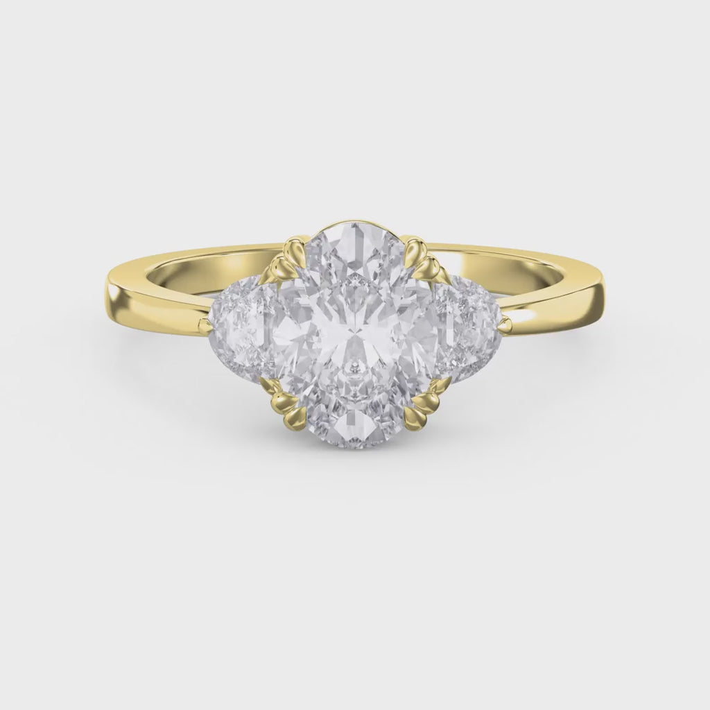 Serene Horizon Oval Ring