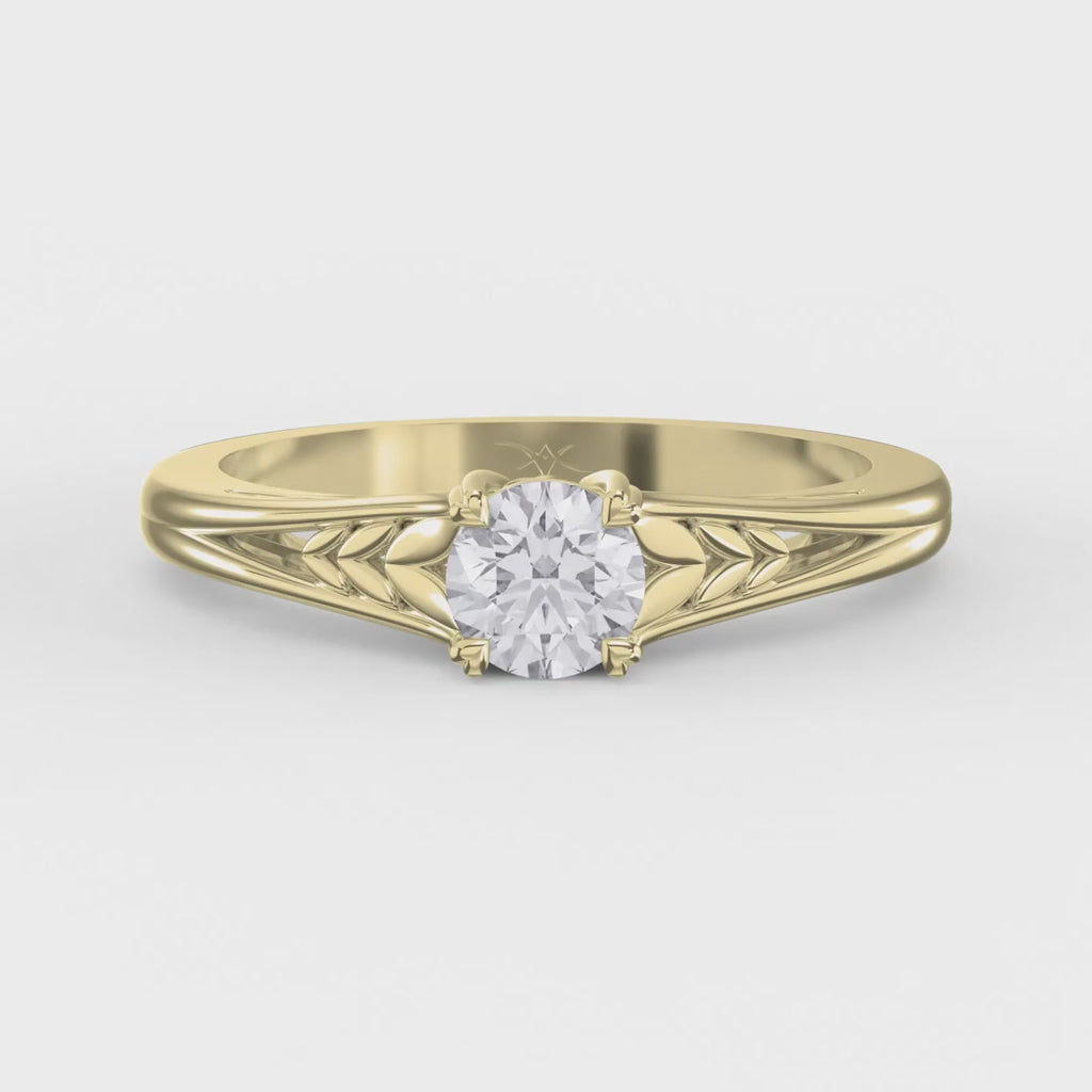 Enchanted Solitaire Design Vintage Ring