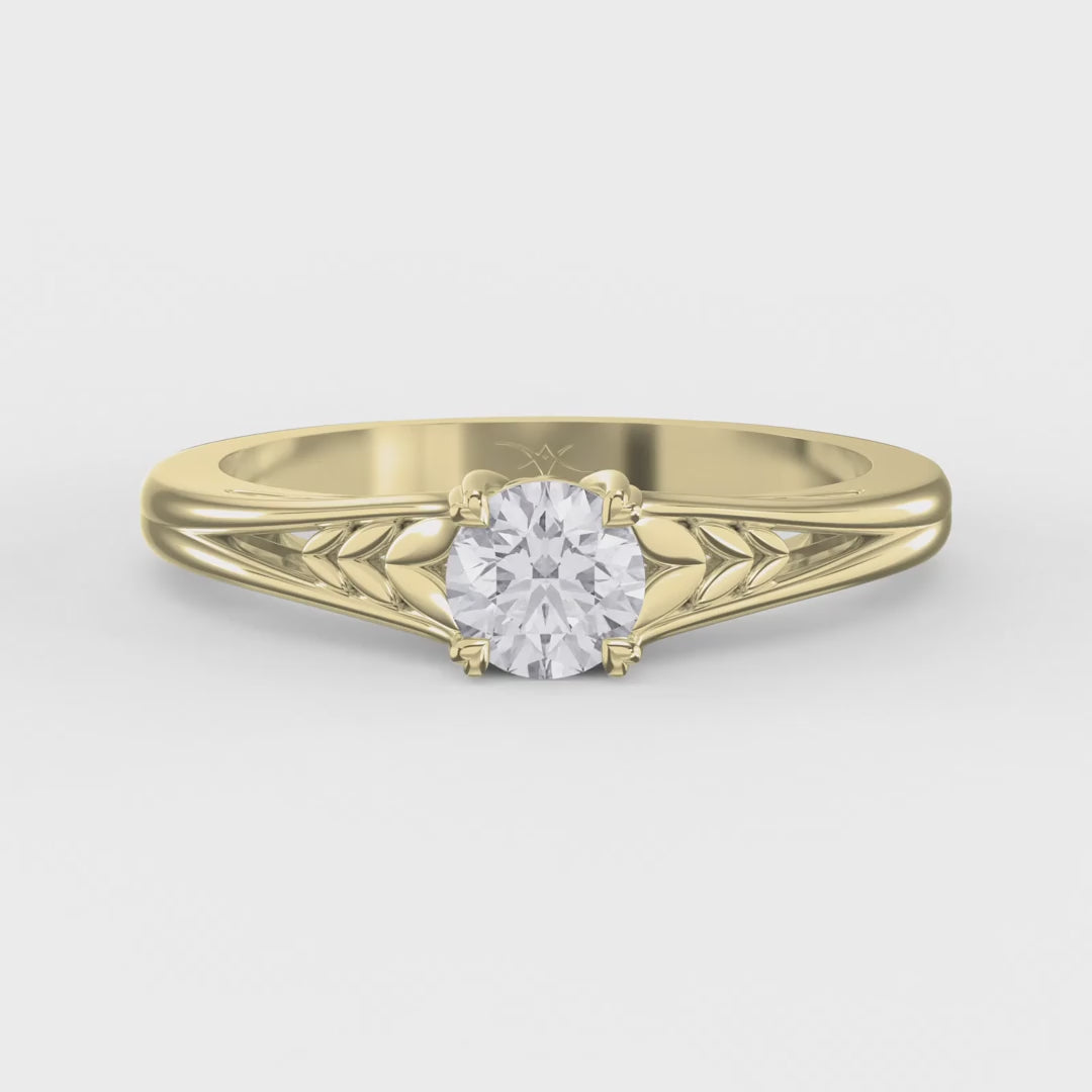 Enchanted Solitaire Design Vintage Ring