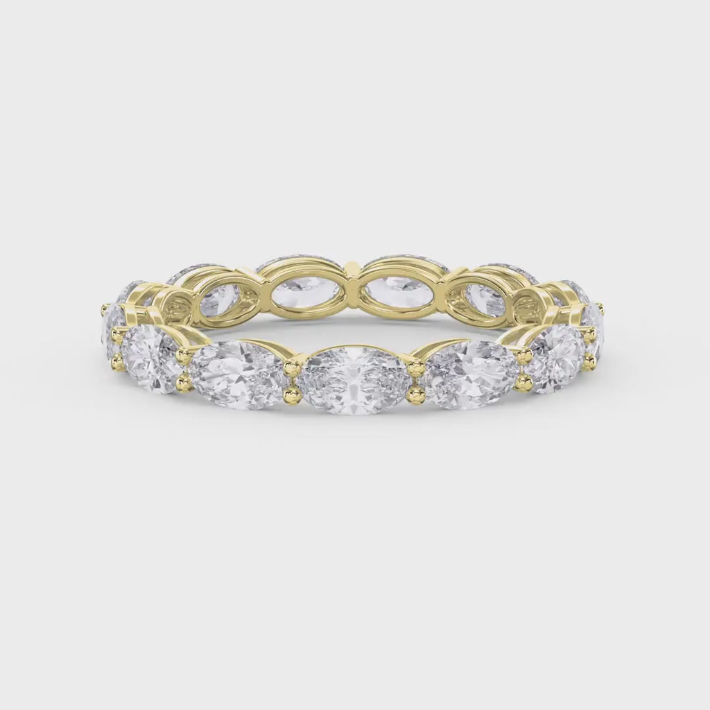 Luxury Oval Cut Diamond Eternity Band