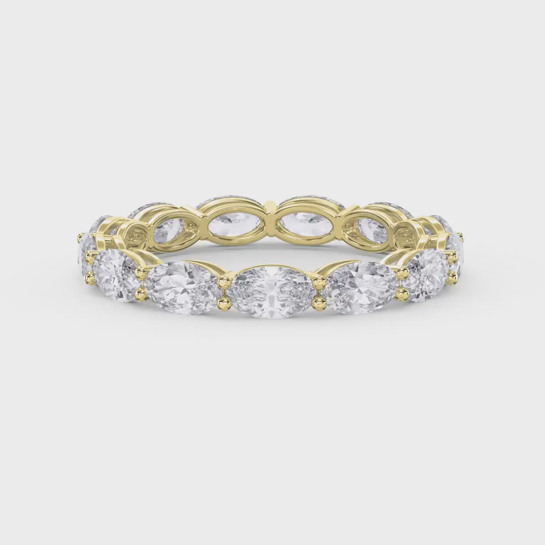 Luxury Oval Cut Diamond Eternity Band