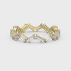 Mordent Zig Zag Baguette Diamond Anniversary Ring